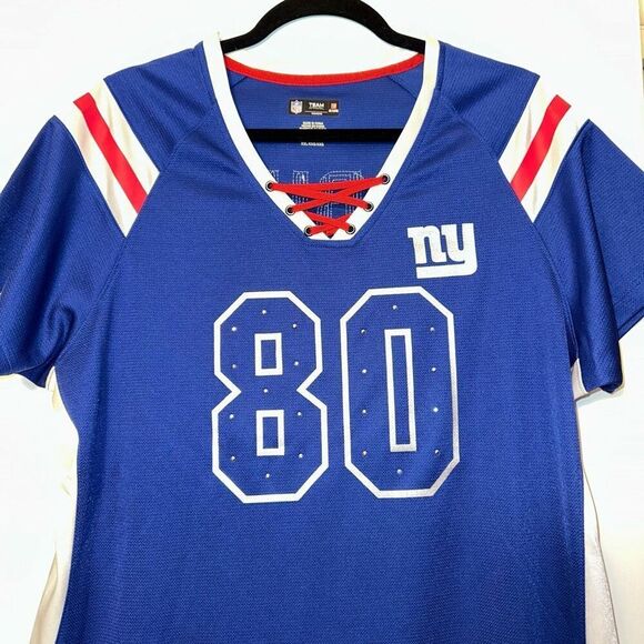 NFL Team Apparel Womens New York Giants #80 Cruz Rhinestone Shirt XXL NWOT - Picture 3 of 10